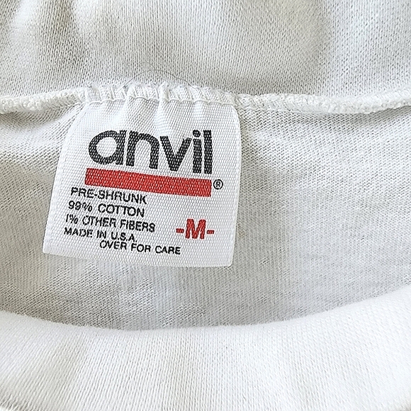 Vtg USA Cotton 80s Anvil Embroidered Betty Boop Long Sleeve Lo-fi Pullover Top - Picture 4 of 5